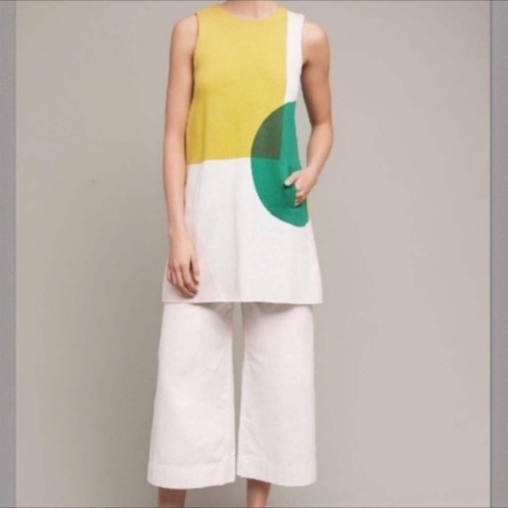Brand New Anthropologie Moth Mod Mini Shift Tunic Dress Colorblock Size Medium - Picture 12 of 12